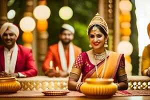 Indien mariage dans Bangalore. généré par ai photo