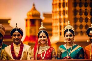 Indien mariage dans Bangalore. généré par ai photo