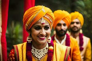 Indien mariage dans Delhi. généré par ai photo