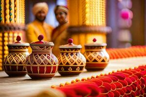 le mariage de le an. généré par ai photo