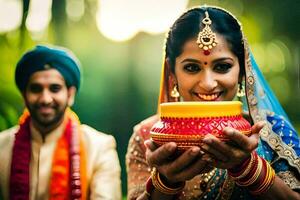 Indien mariage la photographie dans Bangalore. généré par ai photo