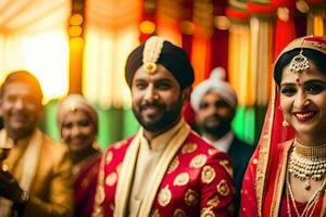 Indien mariage dans Delhi. généré par ai photo