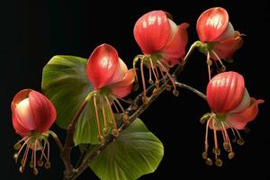 fermer coup de magnifique et coloré épanouissement boulet de canon fleurs ai généré photo