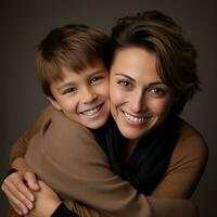 famille l'amour et embrasse - ai généré photo