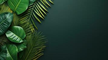 tropical feuilles avec copie espace photo
