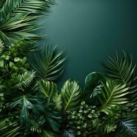 tropical feuilles avec copie espace photo