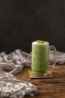 thé vert matcha latte froid boisson boisson fraîcheur photo