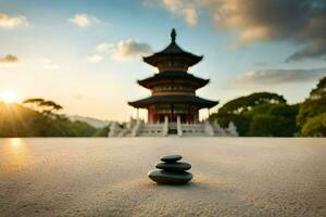 le temple de paradis, Chine. généré par ai photo