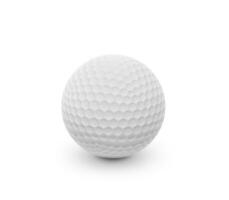 le golf Balle sur blanc Contexte photo