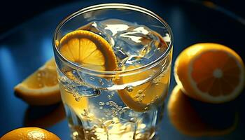 rafraîchissant limonade dans une verre, parfait pour été la soif généré par ai photo