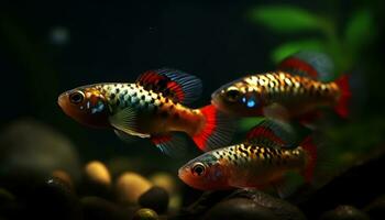 coloré poisson nager dans une tropical sous-marin paradis de beauté généré par ai photo