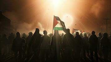 manifestant groupe pour Palestine liberté photo