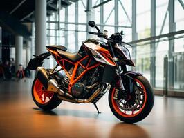 ktm 1290 super Duc r exposition. génératif ai photo