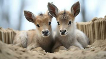 photo de fondant deux zonkeys avec un accentuation sur expression de l'amour. génératif ai