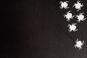 cadre d'halloween, décoration festive, araignée, fond de chauve-souris photo