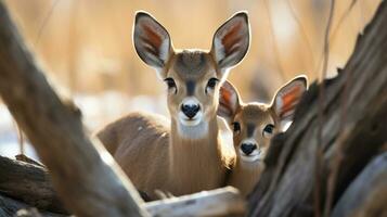 photo de fondant deux gazelle avec un accentuation sur expression de l'amour. génératif ai