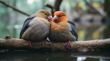 photo de fondant deux capybaras avec un accentuation sur expression de l'amour. génératif ai