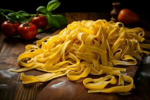 détaillé Fettuccine Pâtes bannière. produire ai photo