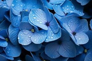 captivant bleu hortensia. produire ai photo