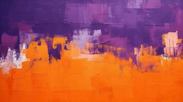 un abstrait image de une mur avec Orange et violet couleurs photo