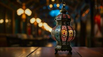 antique lanterne illuminé vieux façonné turc culture photo
