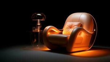 confortable moderne canapé luxe fauteuil illuminé photo