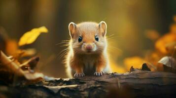 mignonne petit mammifère dans le sauvage à la recherche à caméra en plein air photo