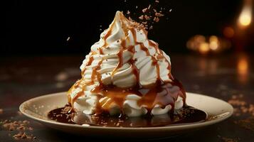 dessert les amoureux se livrer avec fusion fouetté crème photo