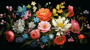 fleur bouquet illustration dans multi coloré la nature retour photo