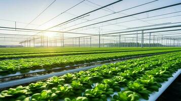 fraîcheur et croissance dans serre agriculture industrie photo