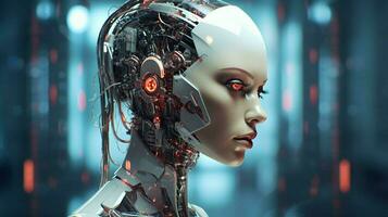 futuriste adulte femme La technologie robot science cyborg photo