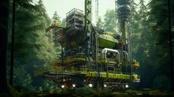 futuriste machinerie exercices pour Naturel gaz en plein air photo