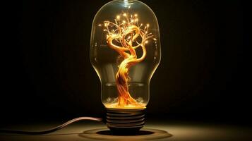 embrasé électrique lampe s'enflamme imagination avec la créativité photo