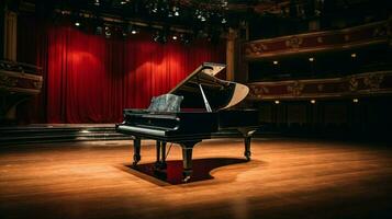 grandiose piano à l'intérieur de théâtre endroit photo