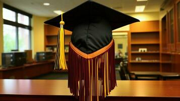 l'obtention du diplôme robe casquette gland Succès atteint photo