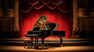 grandiose piano à l'intérieur de théâtre endroit photo