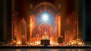 illuminé autel dégage élégant spiritualité et histoire photo