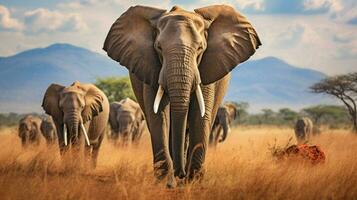 grand mammifères pâturage sur le savane dans Afrique Wildernes photo