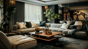 luxe moderne appartement avec confortable oreiller décor photo