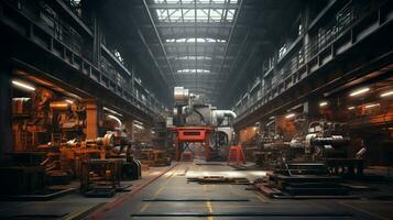 métal industrie atelier moderne machinerie bâtiment acier photo