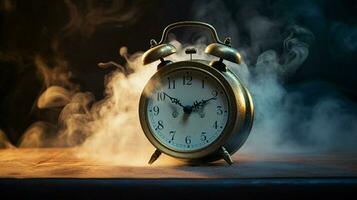 minuit compte à rebours vieux façonné alarme l'horloge symbolise photo