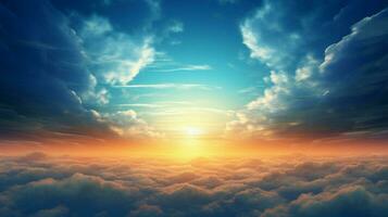 la nature beauté dans bleu lumière du soleil stratosphère le coucher du soleil ciel photo