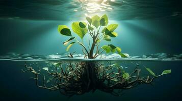 la nature croissance arbre plante feuille l'eau racine photo