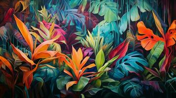la nature multi coloré abstrait toile de fond une tropical illusion photo