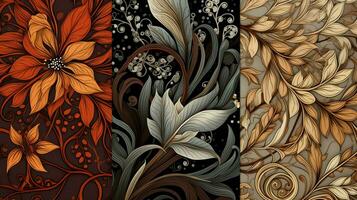 la nature rustique élégance floral motifs de indigène photo