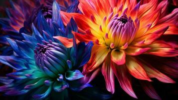 natures beauté capturé dans coloré fleur proche en haut photo