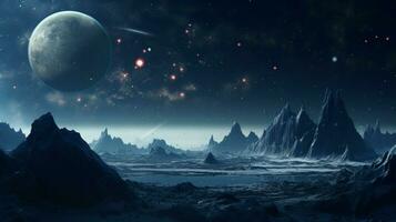 espace planète science dans nuit photo