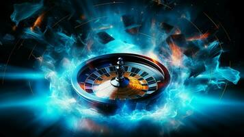 filage roulette roue bleu flamme cagnotte casino ultime photo