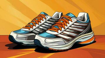des sports chaussure paire conception illustration photo