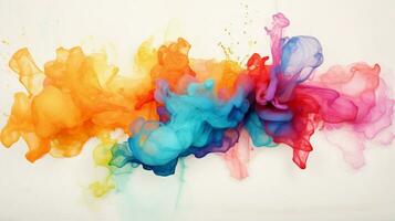vibrant couleurs exploser dans désordonné aquarelle goutte photo